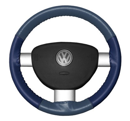 Wheelskins Steering Wheel Cover - Eurotone (Sea Blue Top / Blue Sides)