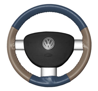 Wheelskins Steering Wheel Cover - Eurotone (Sea Blue Top / Sand Sides)