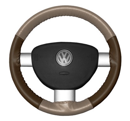 Wheelskins Steering Wheel Cover - Eurotone (Sand Top / Brown Sides)