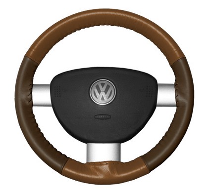 Wheelskins Steering Wheel Cover - Eurotone (Tan Top / Brown Sides)