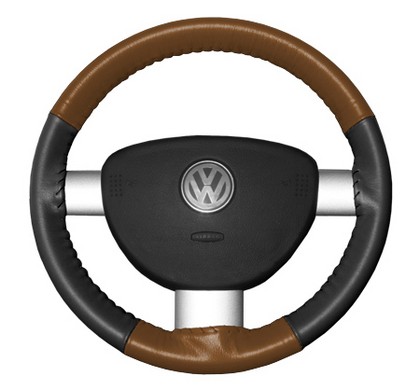 Wheelskins Steering Wheel Cover - Eurotone (Tan Top / Charcoal Sides)