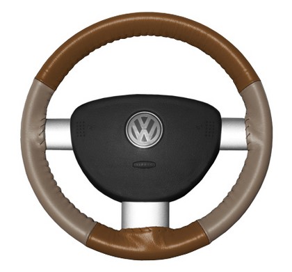 Wheelskins Steering Wheel Cover - Eurotone (Tan Top / Sand Sides)