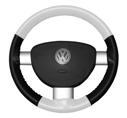 Wheelskins Steering Wheel Cover - Eurotone (White Top / Black Sides)