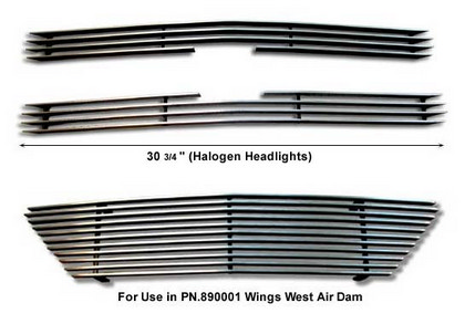 Wings West Lower Aluminum Billet Grille - 1 Piece