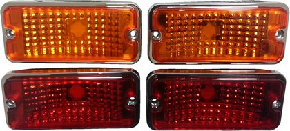 Woodall Euro Marker Light Set - Red/Amber