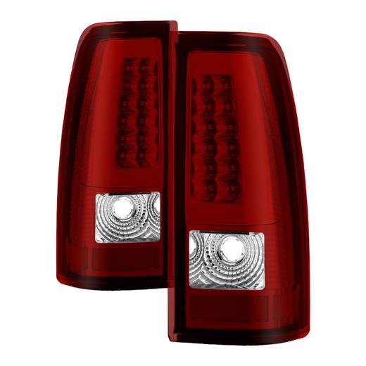 Xtune Light Bar Style LED Tail Lights - Red Clear