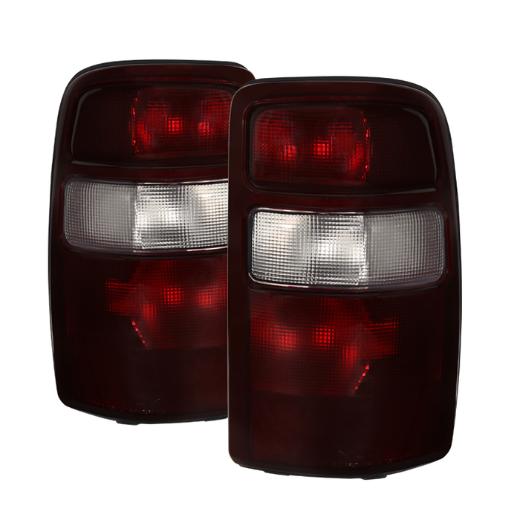 Xtune OEM Style Tail Lights With Black Rim - Red Smoked