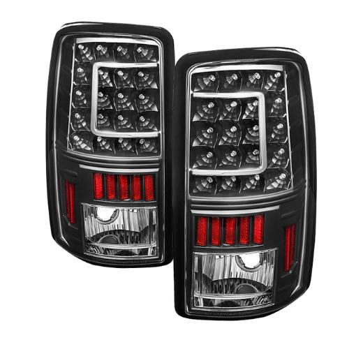 Xtune Version 2 C Shape LED Tail Lights - Black