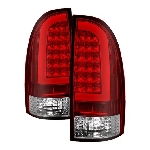 Xtune Light Bar LED Tail Lights (not compatible with factory equipped led tail lights) - Red Clear