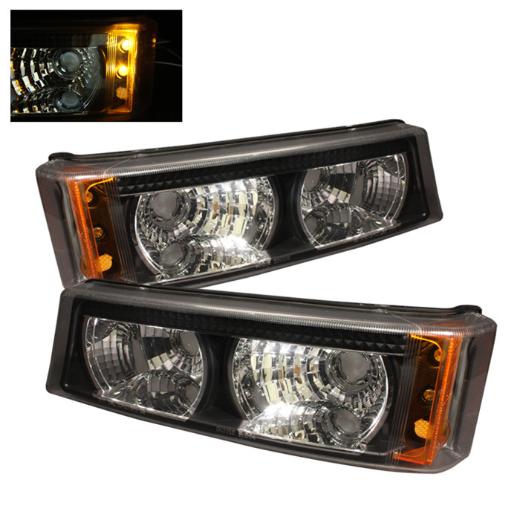 Xtune Bumper Lights - Black Amber