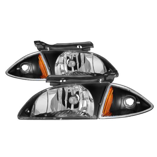 Xtune Corner Lamp & Headlights 4-Piece set-Black