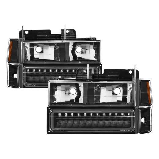 Xtune Corner/LED Bumper Headlights - Black