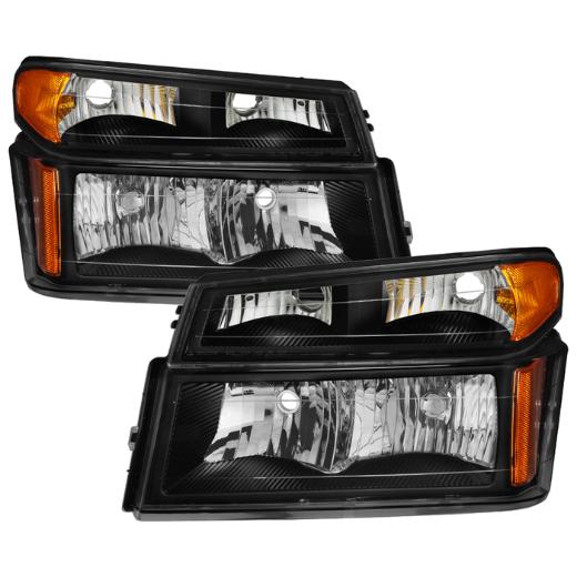 Xtune OEM headlights With Bumper Lights - Black