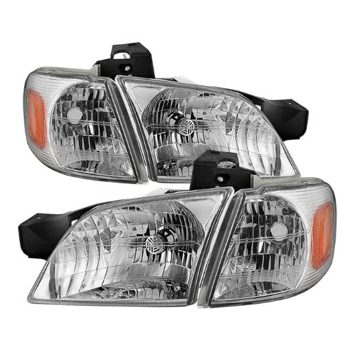 Xtune OEM Style Headlights With Corner Lights- Chrome