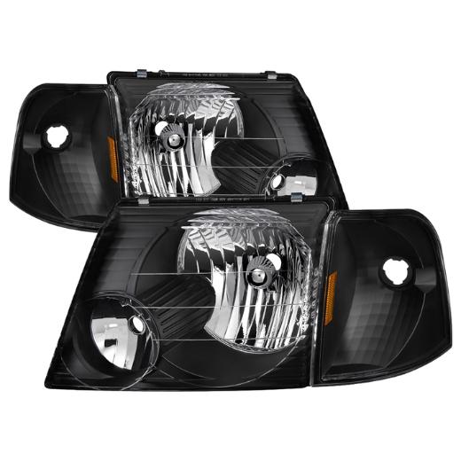 Xtune OEM Style Headlights With Corner 4-Piece sets - Black