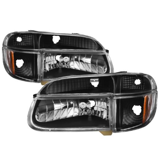 Xtune Crystal Headlights with Corner Signal 4-Piece -Black