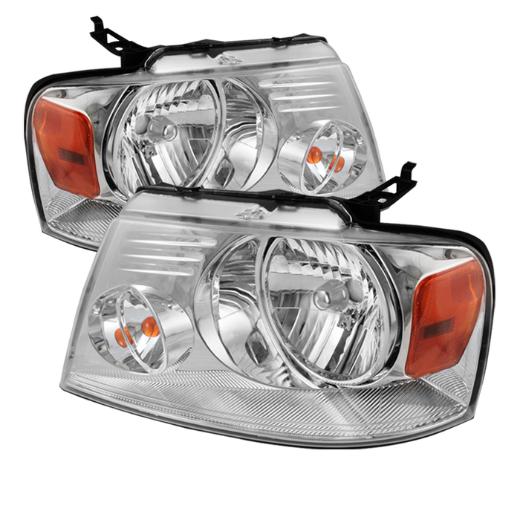 Xtune Amber Crystal Headlights - Chrome