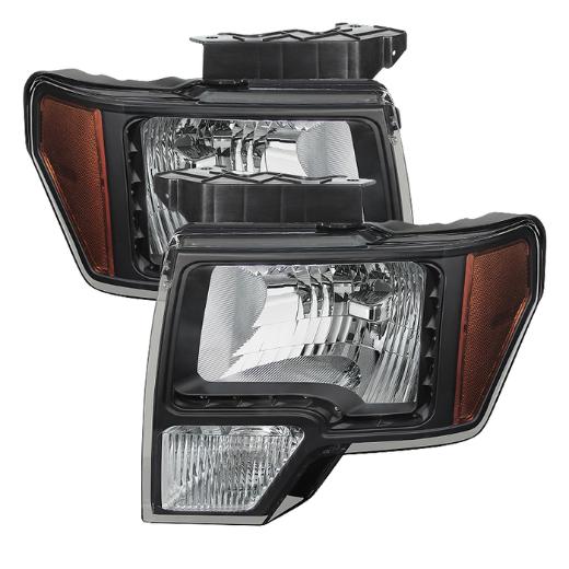 Xtune Amber Crystal LED Headlights - Black