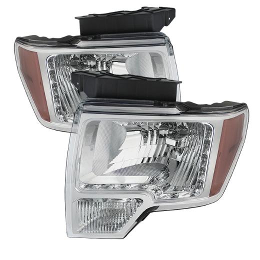 Xtune Amber Crystal LED Headlights - Chrome