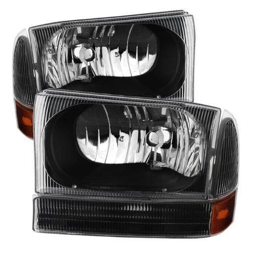 Xtune Crystal Headlights With Bumper Lights - Black