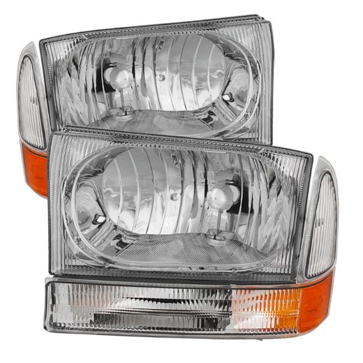 Xtune Crystal Headlights With Bumper Lights - Chrome