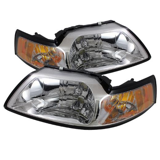 Xtune Amber Crystal Headlights - Chrome