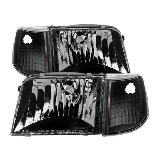 Xtune Crystal Headlights With Corner Lights 4-Piece sets - Black