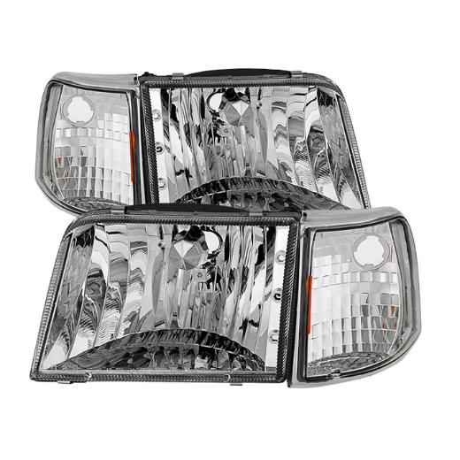 Xtune Crystal Headlights With Corner Lights 4-Piece sets - Chrome