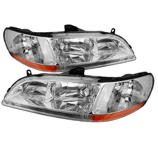 Xtune Amber Crystal Headlights - Chrome