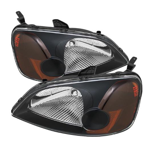 Xtune Amber Crystal Headlights - Black