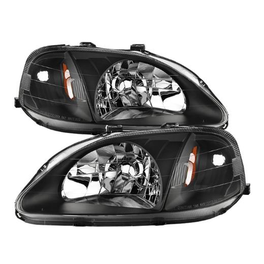 Xtune Amber Crystal Headlights - Black