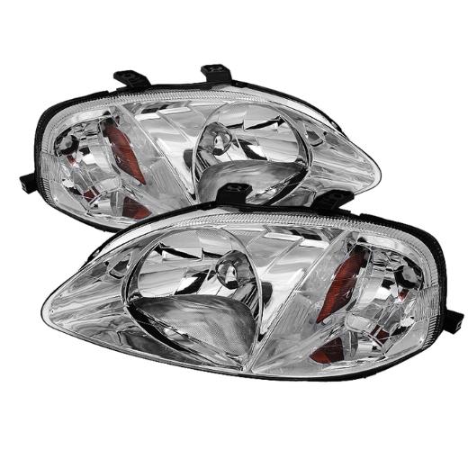 Xtune Amber Crystal Headlights - Chrome