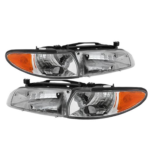 Xtune Crystal Headlights with Amber Corner Lights - Chrome