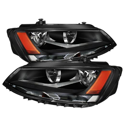 Xtune Amber Crystal Headlights - Black