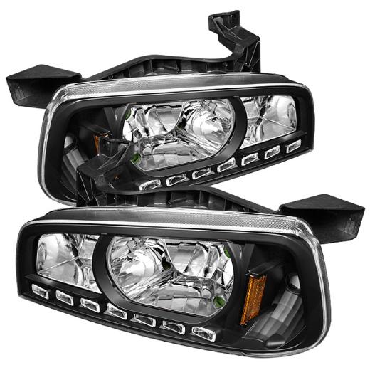 Xtune LED Crystal Headlights - Black (1-Piece)