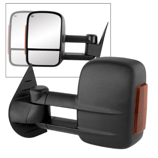 Xtune Manual Extendable - POWER Heated Adjust Mirror with LED Signal Amber - Left