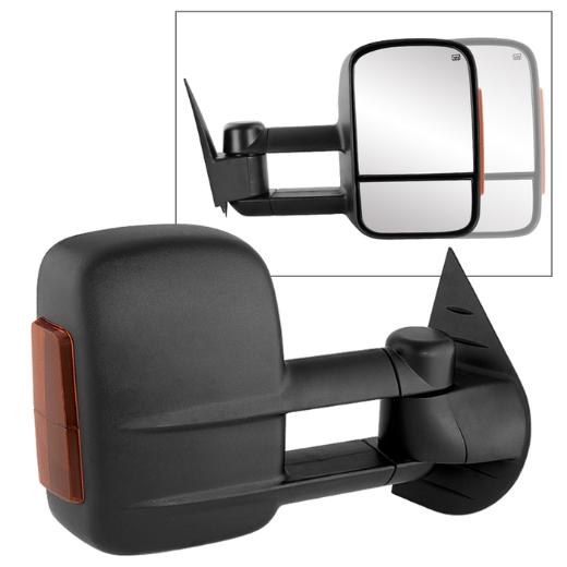 Xtune Manual Extendable - POWER Heated Adjust Mirror with LED Signal Amber - Right