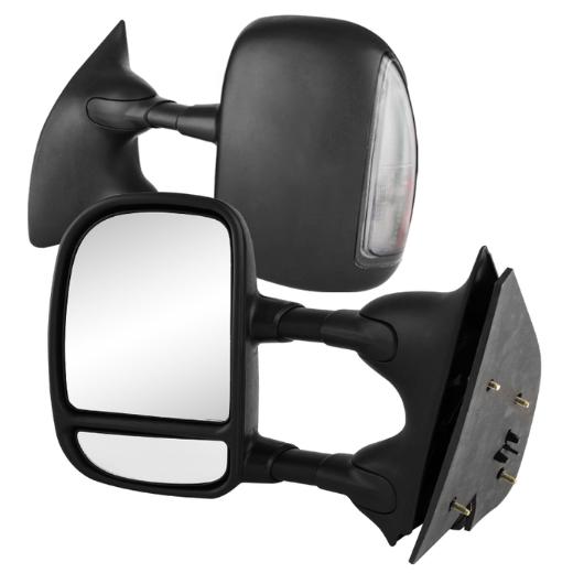 Xtune Manual Extendable - Manual Adjust Mirror with LED Signal Smoke