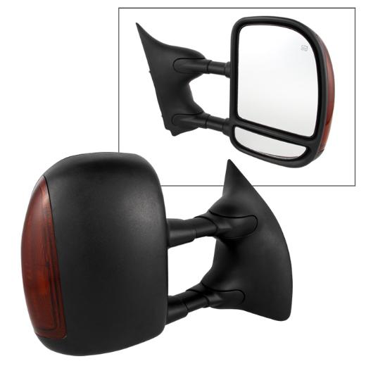 Xtune Manual Extendable - POWER Heated Adjust Mirror with LED Signal Amber - Right