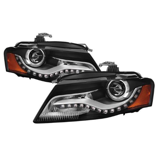 Xtune Amber Projector Headlights - OE Style - Black