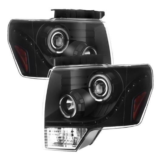 Xtune Projector Headlights - Projector Headlights - LED Halo - LED - Black