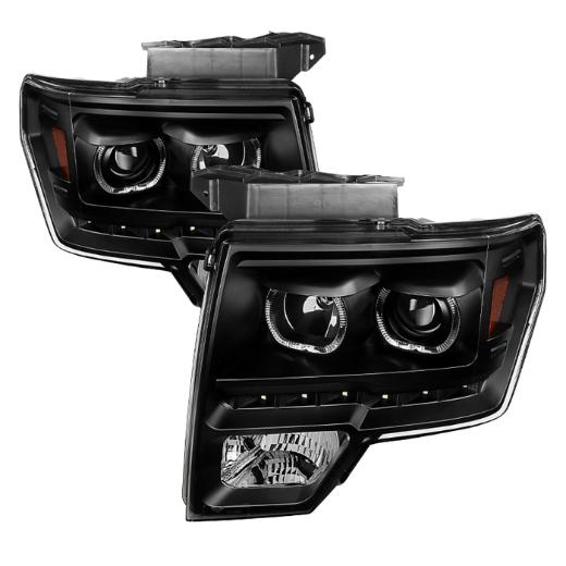 Xtune Projector Headlights - Projector Headlights - LED Halo - Black