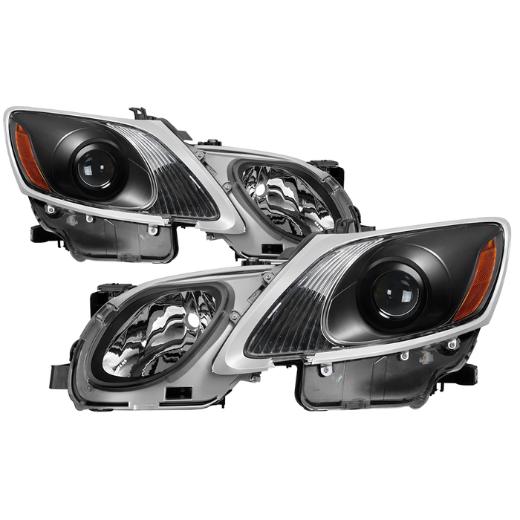 Xtune OE Projector Headlights (w/AFS. HID Fit & factory headlight washer only) - Black