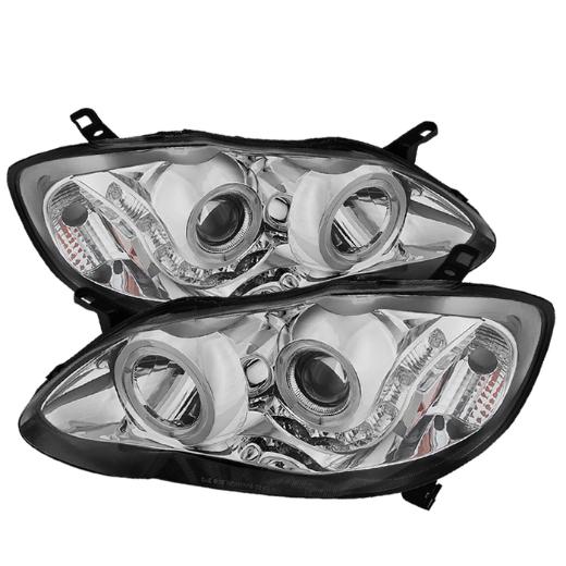 Xtune Projector Headlights - LED Halo- Chrome