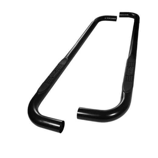 Xtune 3 Inch Round Side Step Bar - Powder Coated - Black