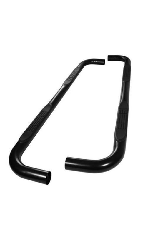 Xtune 3 Inch Round Side Step Bar - Powder Coated - Black