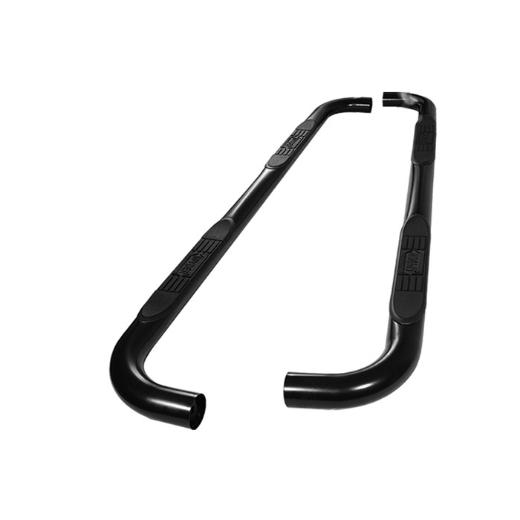 Xtune 3 InchRound Side Step Bar - Powder Coated - Black